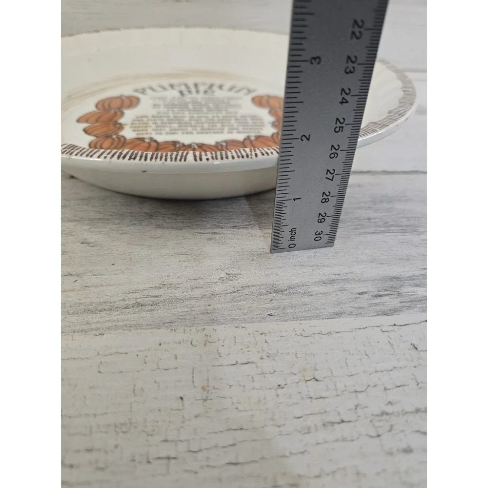 Vintage 1983 Royal China Country Harvest Pumpkin Pie Recipe Plate 10